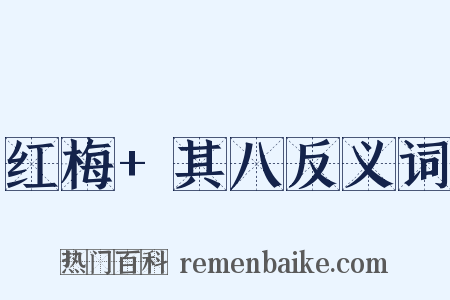 红梅+其八反义词是什么意思的图片
